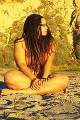 Beach nudism from chubby fem